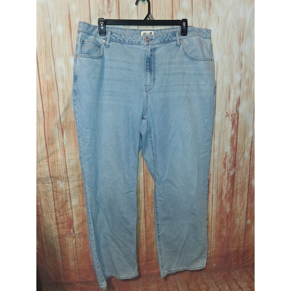 Seven7 Light Denim Straight Leg Jeans Sz 20W
